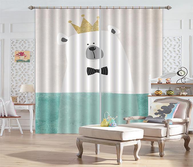3D Lovely Bear 553 Curtains Drapes Wallpaper AJ Wallpaper 