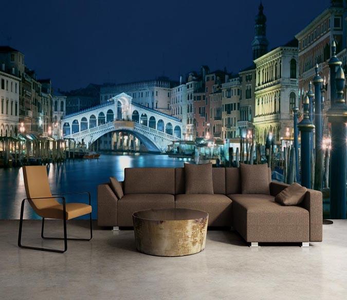 3D Night Bridge 701 Wallpaper AJ Wallpaper 