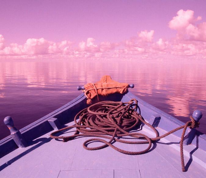 Ocean Floating Boat Wallpaper AJ Wallpaper 