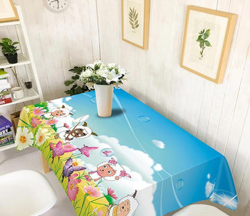 3D Grassland Cartoon Sheep 291 Tablecloths Wallpaper AJ Wallpaper 