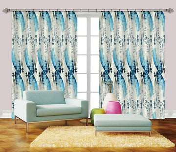 3D Leaves Pattern 2344 Curtains Drapes Wallpaper AJ Wallpaper 