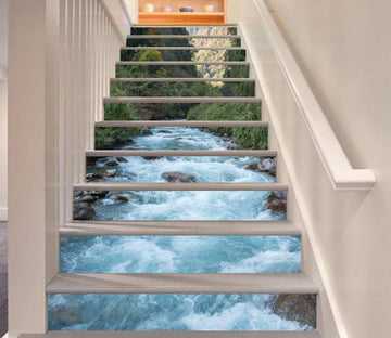 3D Turbulent River 128 Stair Risers Wallpaper AJ Wallpaper 
