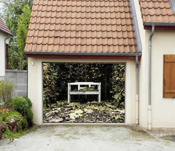 3D Bench Fallen Leaves 182 Garage Door Mural Wallpaper AJ Wallpaper 