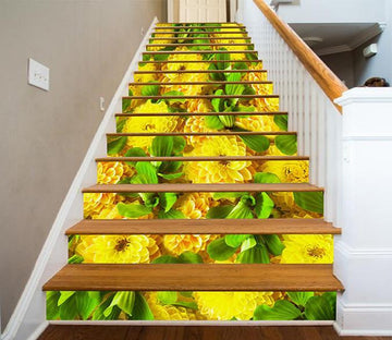 3D Bright Shiny Flowers 1401 Stair Risers Wallpaper AJ Wallpaper 