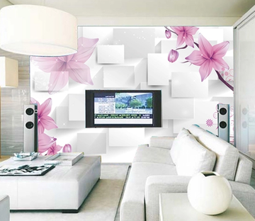 Purple Flowers Wallpaper AJ Wallpaper 