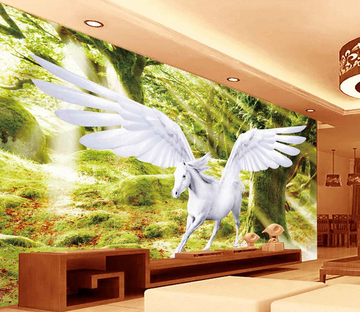 Forest Flying Horse Wallpaper AJ Wallpaper 