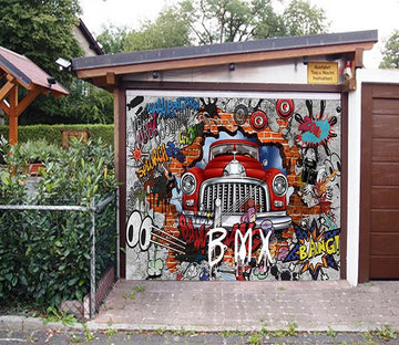 3D Graffiti Words Luxury Car 60 Garage Door Mural Wallpaper AJ Wallpaper 