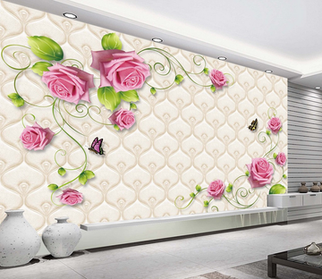 Roses And Patterns Wallpaper AJ Wallpaper 