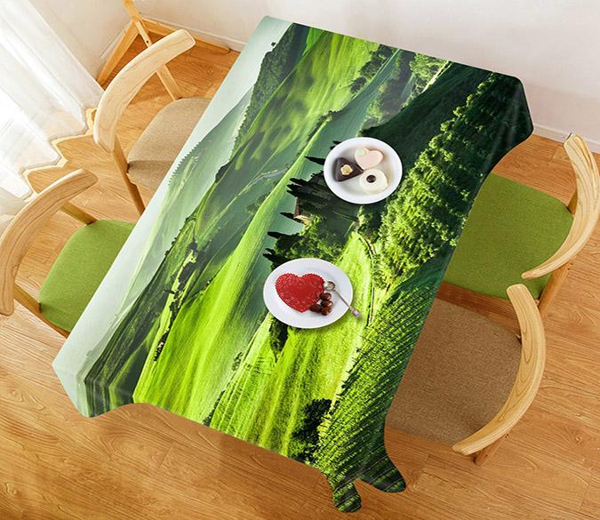 3D Hilly Mountains Grassland 265 Tablecloths Wallpaper AJ Wallpaper 