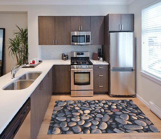 3D Gray Stones 590 Kitchen Mat Floor Mural Wallpaper AJ Wallpaper 