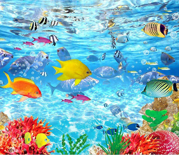 3D Colored Sea Floor Mural Wallpaper AJ Wallpaper 2 
