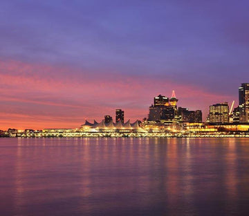 Seaside Night City Wallpaper AJ Wallpapers 