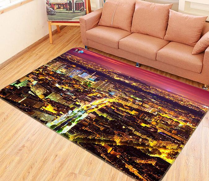 3D Prosperous City Night Scene 210 Non Slip Rug Mat Mat AJ Creativity Home 