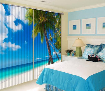 3D Pretty Beach 592 Curtains Drapes Wallpaper AJ Wallpaper 
