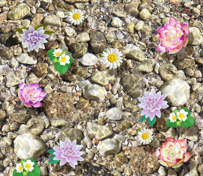 3D Crystal-Clear Water Floor Mural Wallpaper AJ Wallpaper 2 