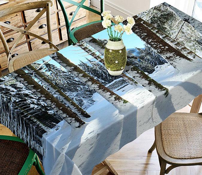 3D Snow Forest 692 Tablecloths Wallpaper AJ Wallpaper 