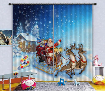 3D Santa Claus Gifts 101 Curtains Drapes Wallpaper AJ Wallpaper 