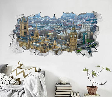 3D London Scenery 072 Broken Wall Murals Wallpaper AJ Wallpaper 