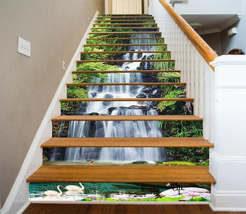 3D Waterfalls River Animals 1352 Stair Risers Wallpaper AJ Wallpaper 