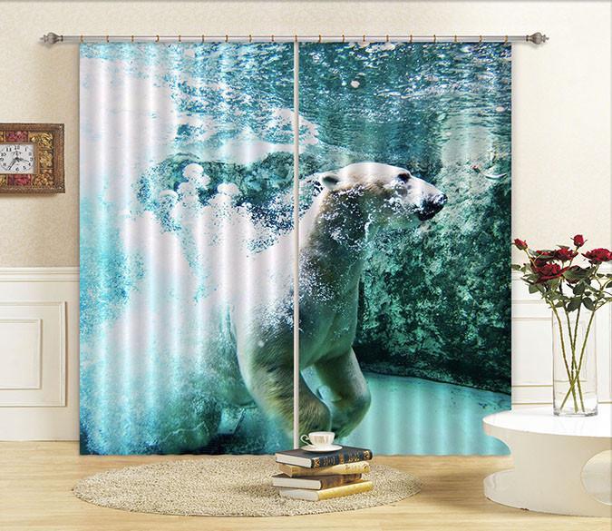 3D Polar Bear 54 Curtains Drapes Wallpaper AJ Wallpaper 