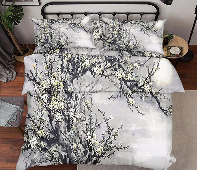 3D Plum Flowers 60 Bed Pillowcases Quilt Wallpaper AJ Wallpaper 