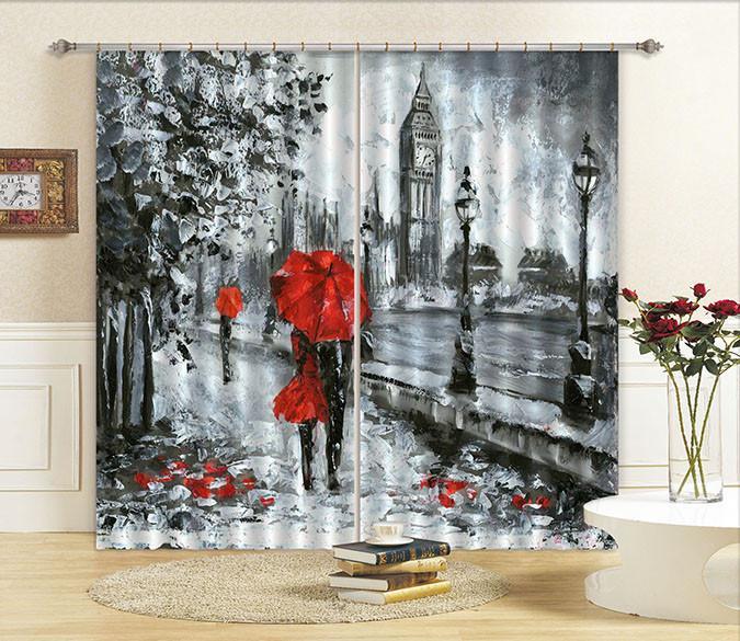 3D London Scenery Painting 378 Curtains Drapes Wallpaper AJ Wallpaper 