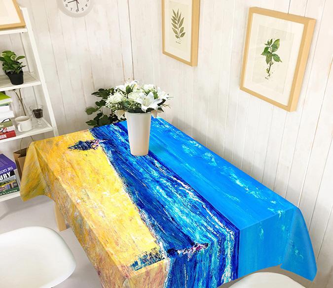 3D Beach Painting 504 Tablecloths Wallpaper AJ Wallpaper 