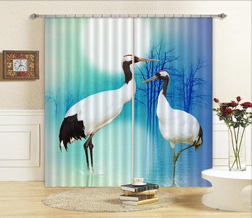 3D Pretty Cranes Curtains Drapes Wallpaper AJ Wallpaper 