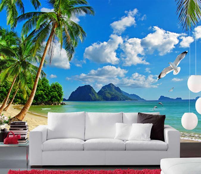 3D Sky Coconut 149 Wallpaper AJ Wallpaper 