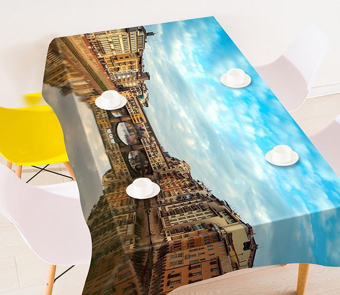3D City River Bridge 424 Tablecloths Wallpaper AJ Wallpaper 