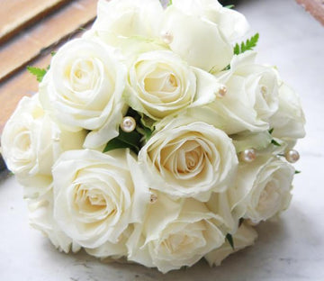 White Bouquet Wallpaper AJ Wallpaper 