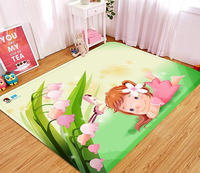 3D Naughty Little Girl 37 Non Slip Rug Mat Mat AJ Creativity Home 