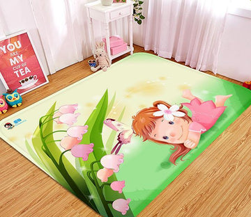 3D Naughty Little Girl 37 Non Slip Rug Mat Mat AJ Creativity Home 