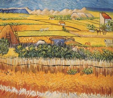 Farmlands Painting Wallpaper AJ Wallpaper 
