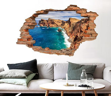 3D Sea Coast Scenery 193 Broken Wall Murals Wallpaper AJ Wallpaper 