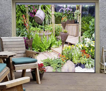 3D Garden Flowers 341 Garage Door Mural Wallpaper AJ Wallpaper 