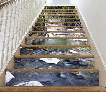 3D Winter River Ice 740 Stair Risers Wallpaper AJ Wallpaper 