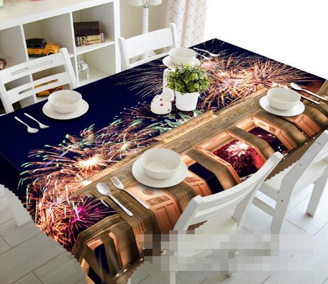 3D Fireworks 849 Tablecloths Wallpaper AJ Wallpaper 