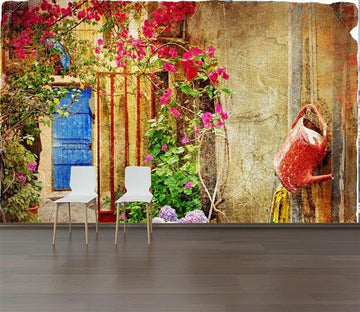 3D Window Flowers 726 Wallpaper AJ Wallpaper 