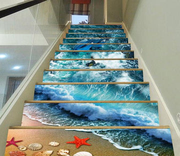 3D Pretty Beach Scenery 72 Stair Risers Wallpaper AJ Wallpaper 