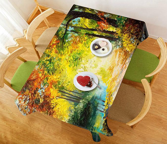 3D Trees Oil Painting 683 Tablecloths Wallpaper AJ Wallpaper 