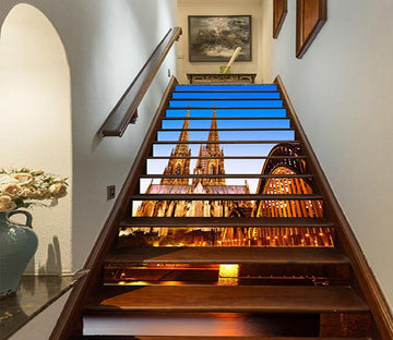 3D Bright Delicate Palace 854 Stair Risers Wallpaper AJ Wallpaper 