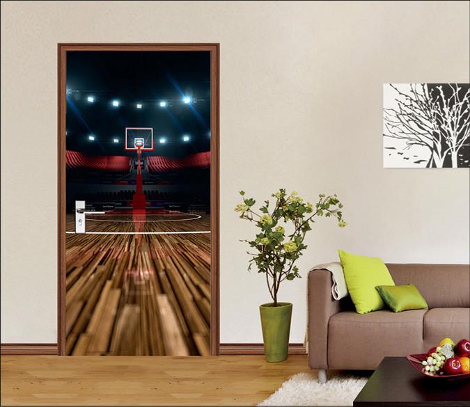 3D Basketball Hall 60 Door Mural Wallpaper AJ Wallpaper 