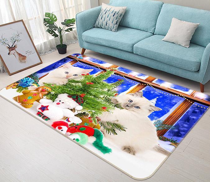 3D Clever Cats 254 Non Slip Rug Mat Mat AJ Creativity Home 