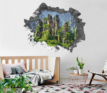 3D Towering Mountains View 184 Broken Wall Murals Wallpaper AJ Wallpaper 