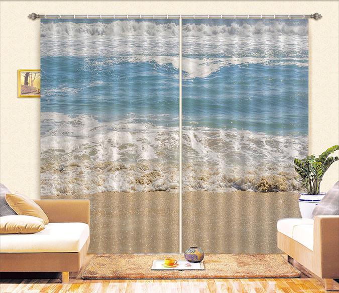 3D Shiny Beach 522 Curtains Drapes Wallpaper AJ Wallpaper 