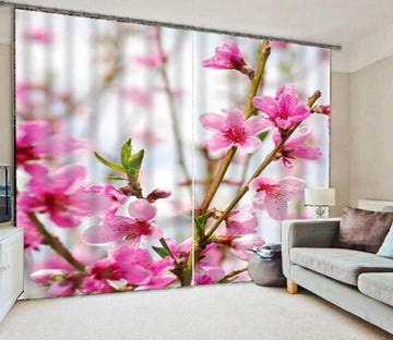 3D Spring Peach Flowers 871 Curtains Drapes Wallpaper AJ Wallpaper 