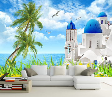 Seaside Beautiful Church Wallpaper AJ Wallpaper 