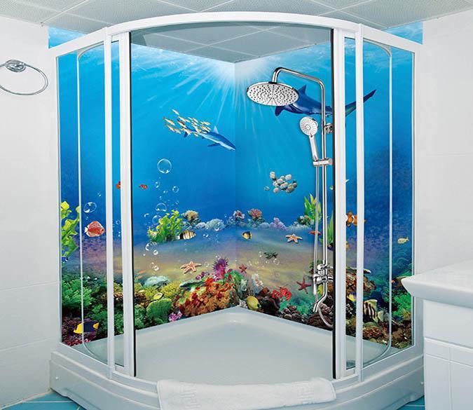 3D Undersea World 2 Bathroom Wallpaper Wallpaper AJ Wallpaper 