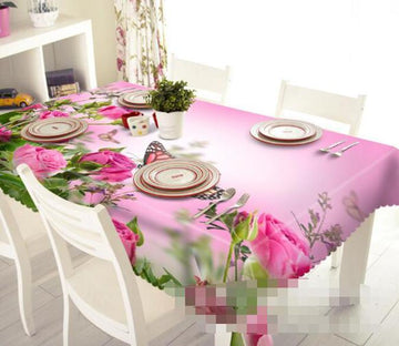 3D Flowers Butterflies 1334 Tablecloths Wallpaper AJ Wallpaper 